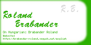 roland brabander business card